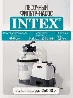 Изображение товара Фильтр-насос песочный INTEX, фракция 0,45-0,85мм (Арт. 26644)