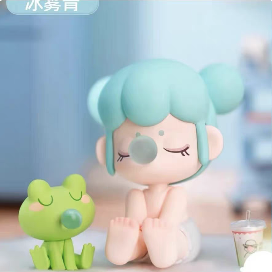 Babynanci Sit Series Blind Box Коллекционная фигурка в цвете Ледяной туман, коробка открыта, пакет целый