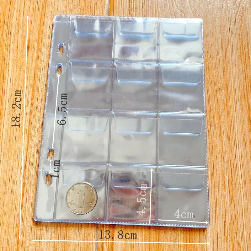 Лист для монет 10 шт, 12 ячеек, 4-hole