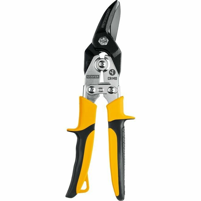 Ножницы по металлу Hercules STAYER 250 мм, левые двухрычажные усиленные, Professional