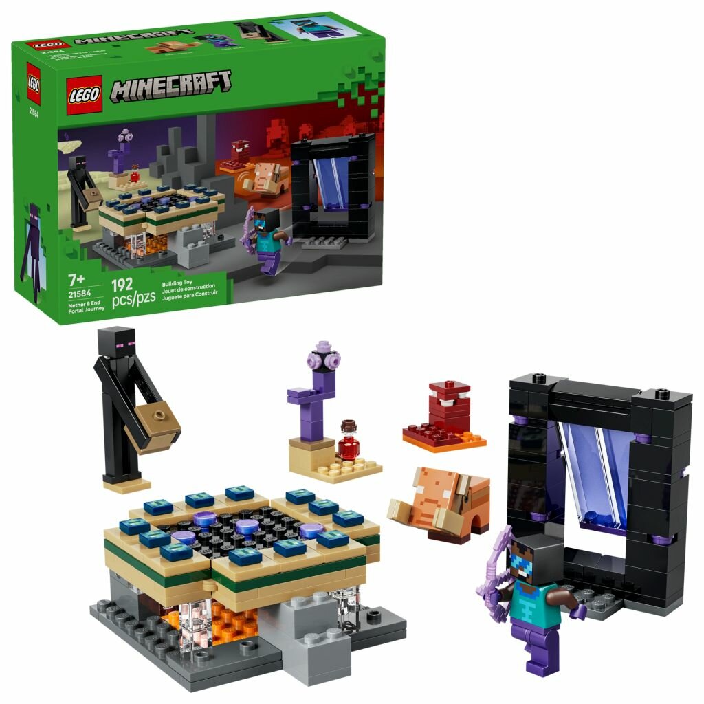 Конструктор LEGO Minecraft 21584 Путешествие к Нижнему миру и порталу Края