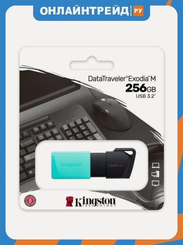 Изображение товара USB флешка Kingston 256Gb DataTraveler Exodia M USB 3.2 Gen 1