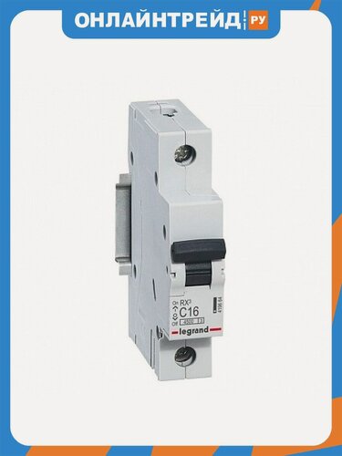 Изображение товара Автоматический выключатель Legrand RX3 16А 1P (C) 4,5kA, 419664