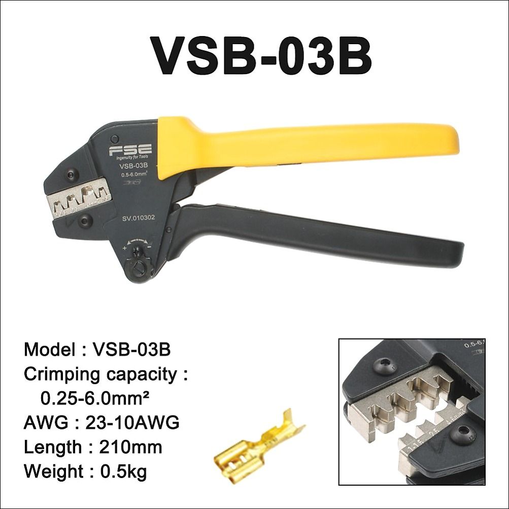 VSB-03B обжимные плоскогубцы для зажима изоляционных клемм, саморегулирующиеся, мини-инструменты трудосберегающего типа