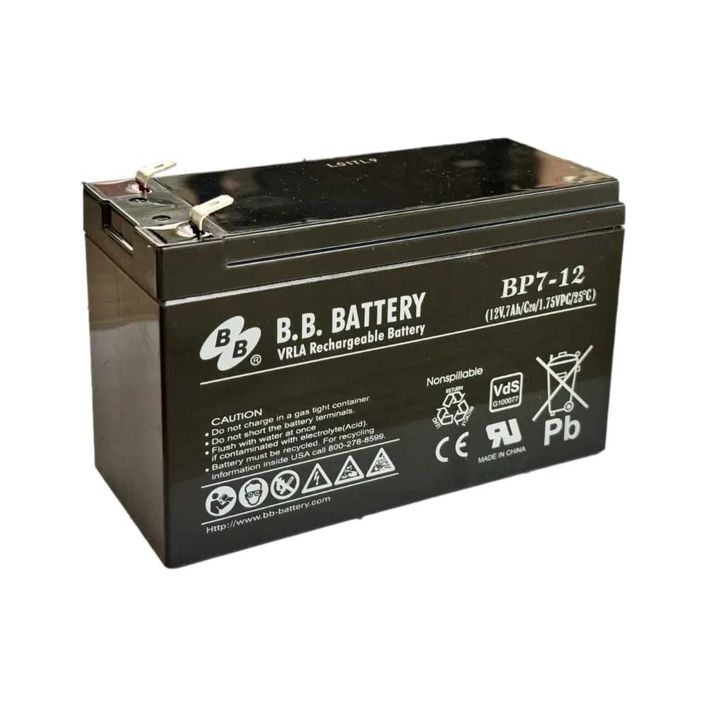 Аккумуляторная батарея 12 В, 7 А*ч BB Battery BP 7-12