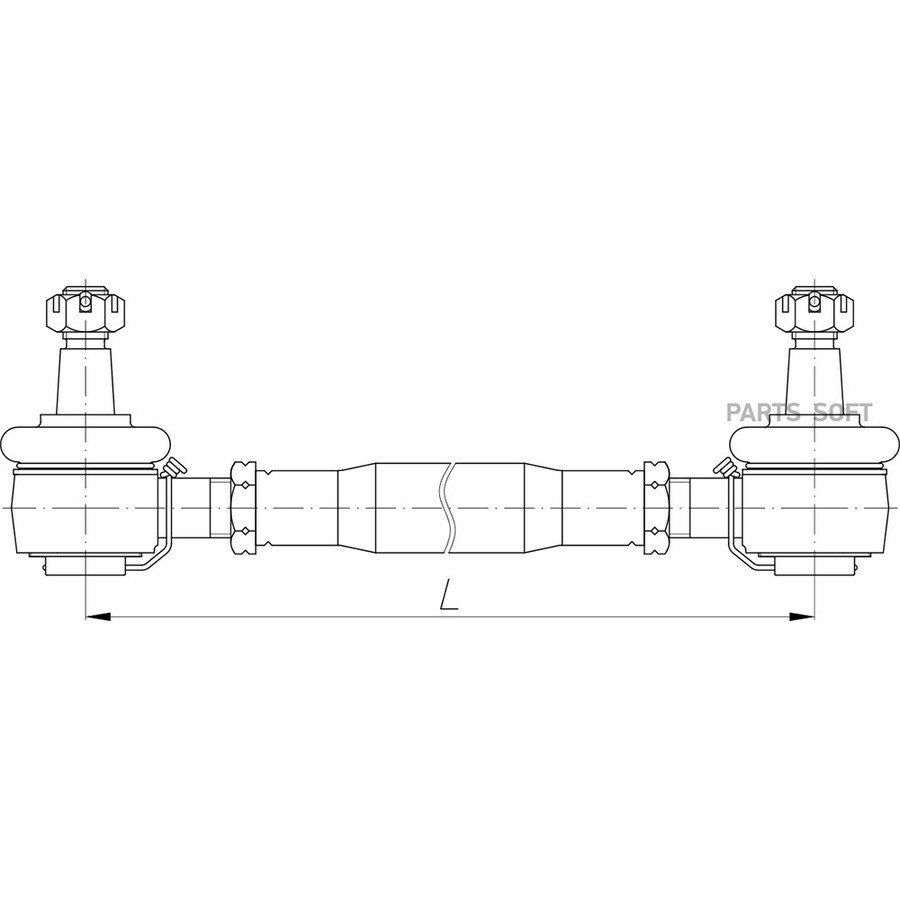 Тяга рулевая МТЗ-1221,80,82 под Г/Ц L1050мм белкард от официального дистрибьютора, BELCARD, артикул 1220300301001