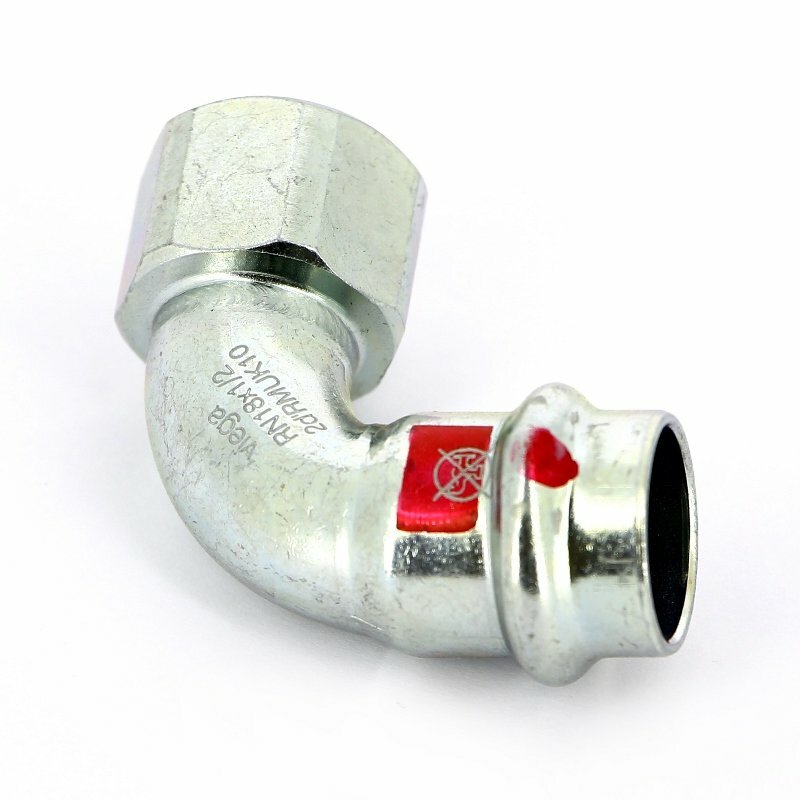 Угол пресс-В 15x1/2" оцинкованная сталь Prestabo VIEGA