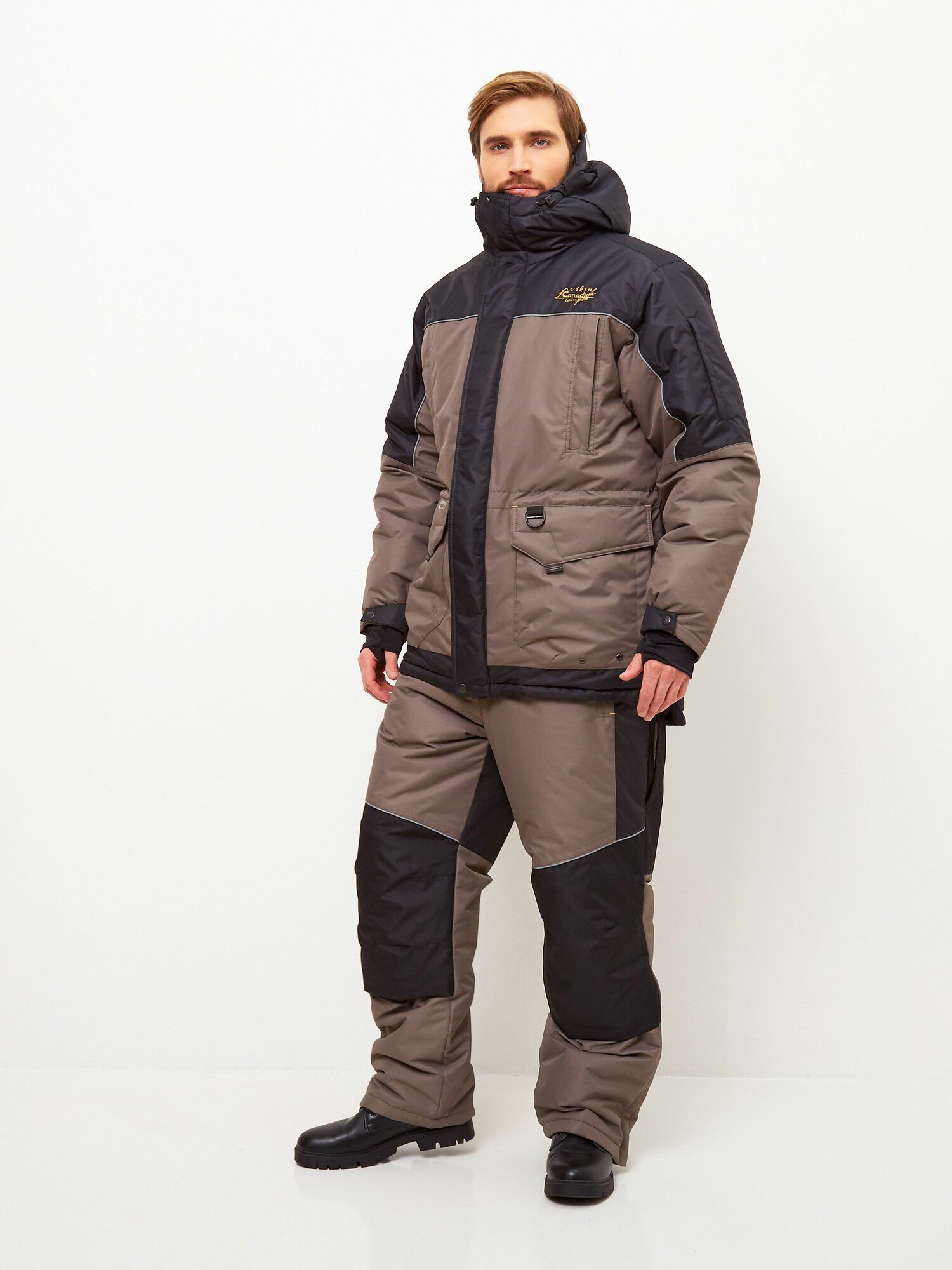 Костюм рыболовный зимний Canadian Camper Viking PRO (куртка+брюки) цвет black / stone, XXXL/(60-62), 170/176