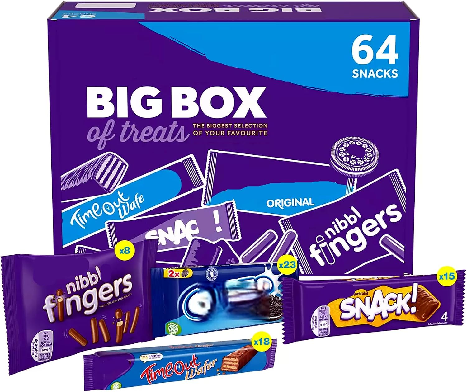 Cadbury Набор шоколадных батончиков Big Box Assorted Chocolate Snack Box 64шт