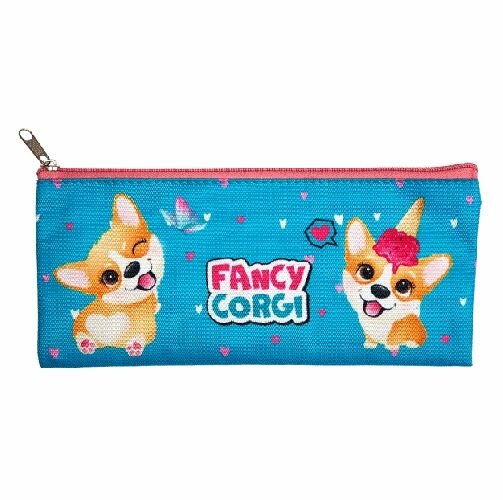 Пенал-косметичка на молнии Attomex "Fancy Corgi", 210*90*10мм, текстильный 7024200