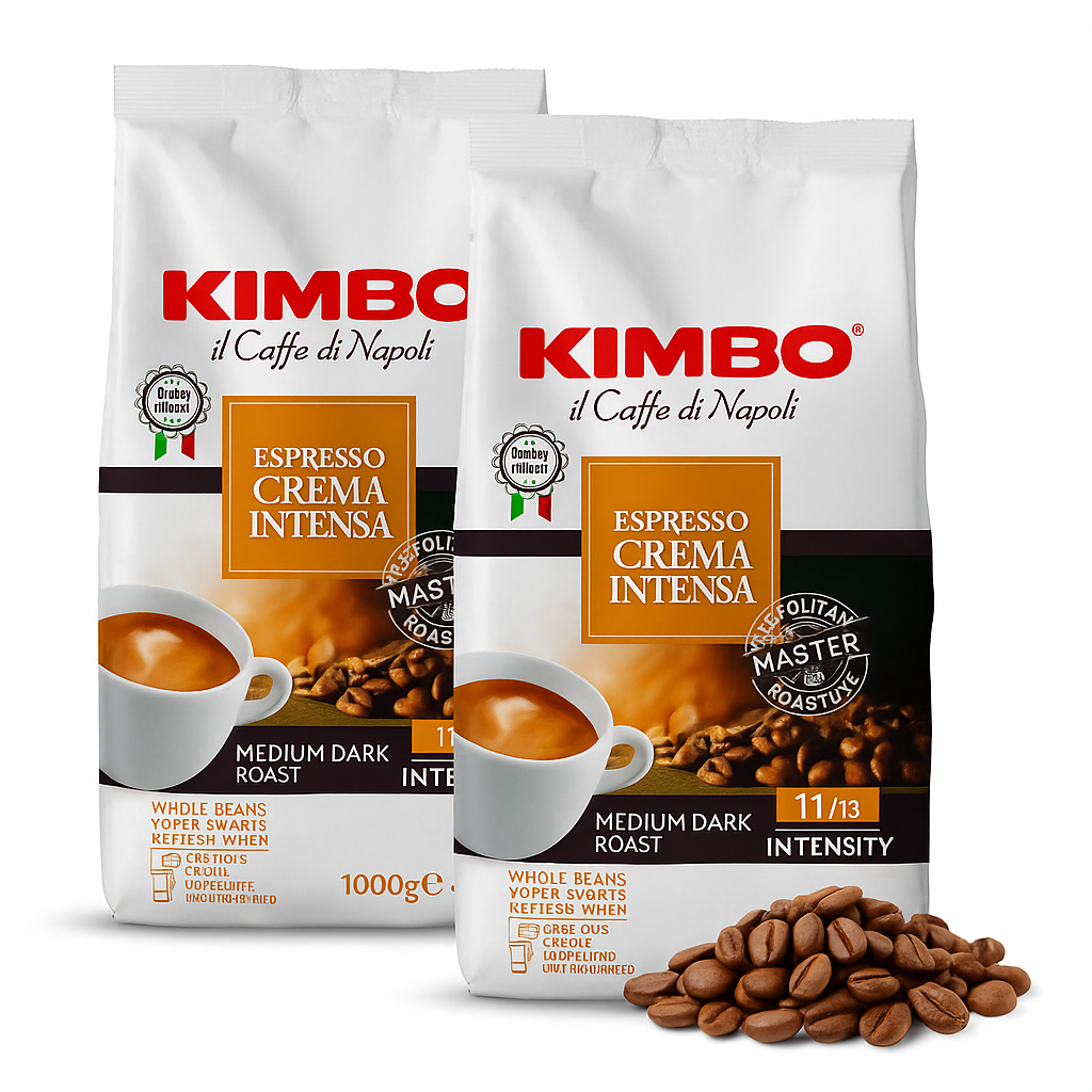 Кофе в зернах Kimbo Espresso Crema Intensa, набор 1 кг х 2 шт, арабика/робуста