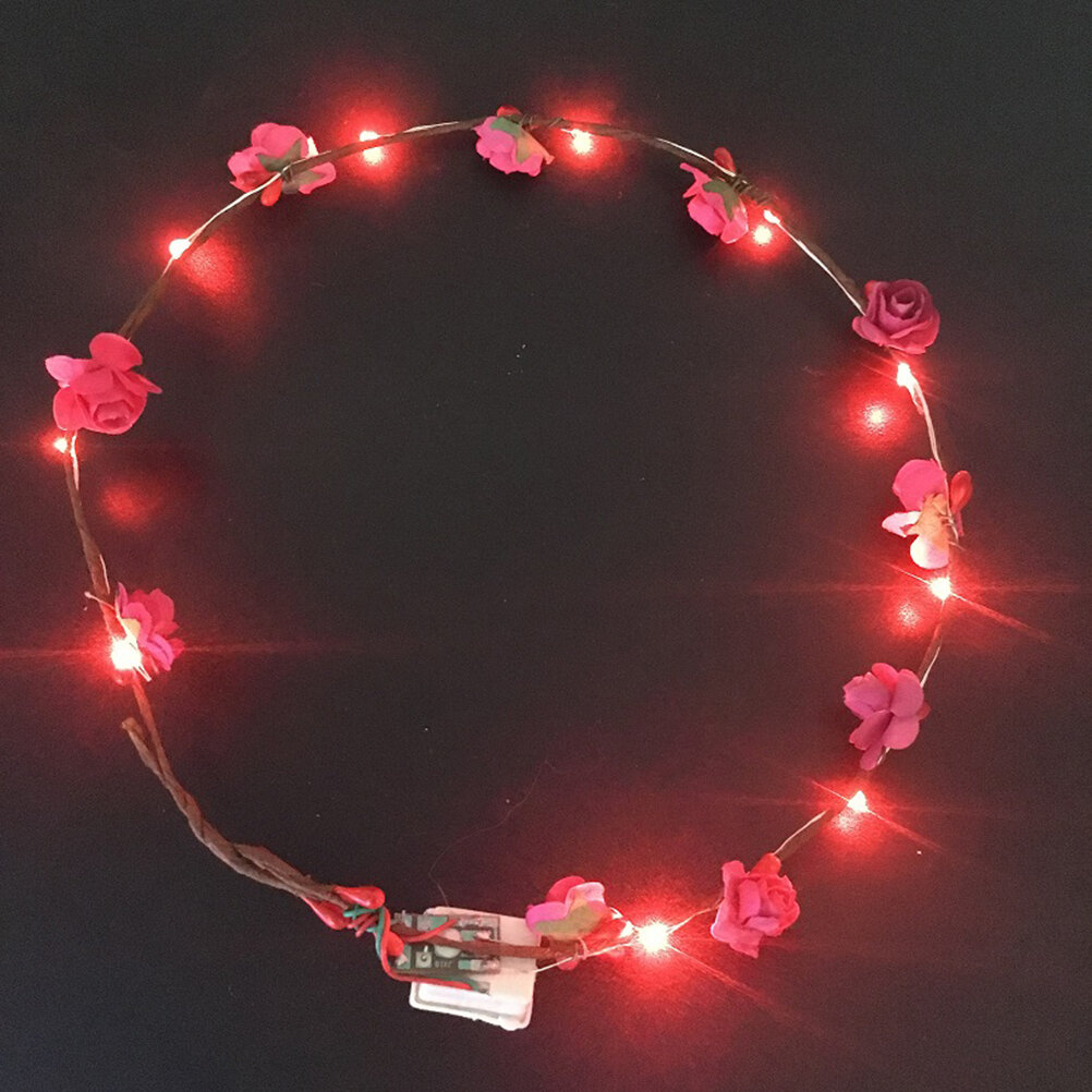 6pcs Цветочные Венки С Подсветкой Для Свадьбы Дней Рождения Хэллоуина И Christmas Разнообразные Цвета