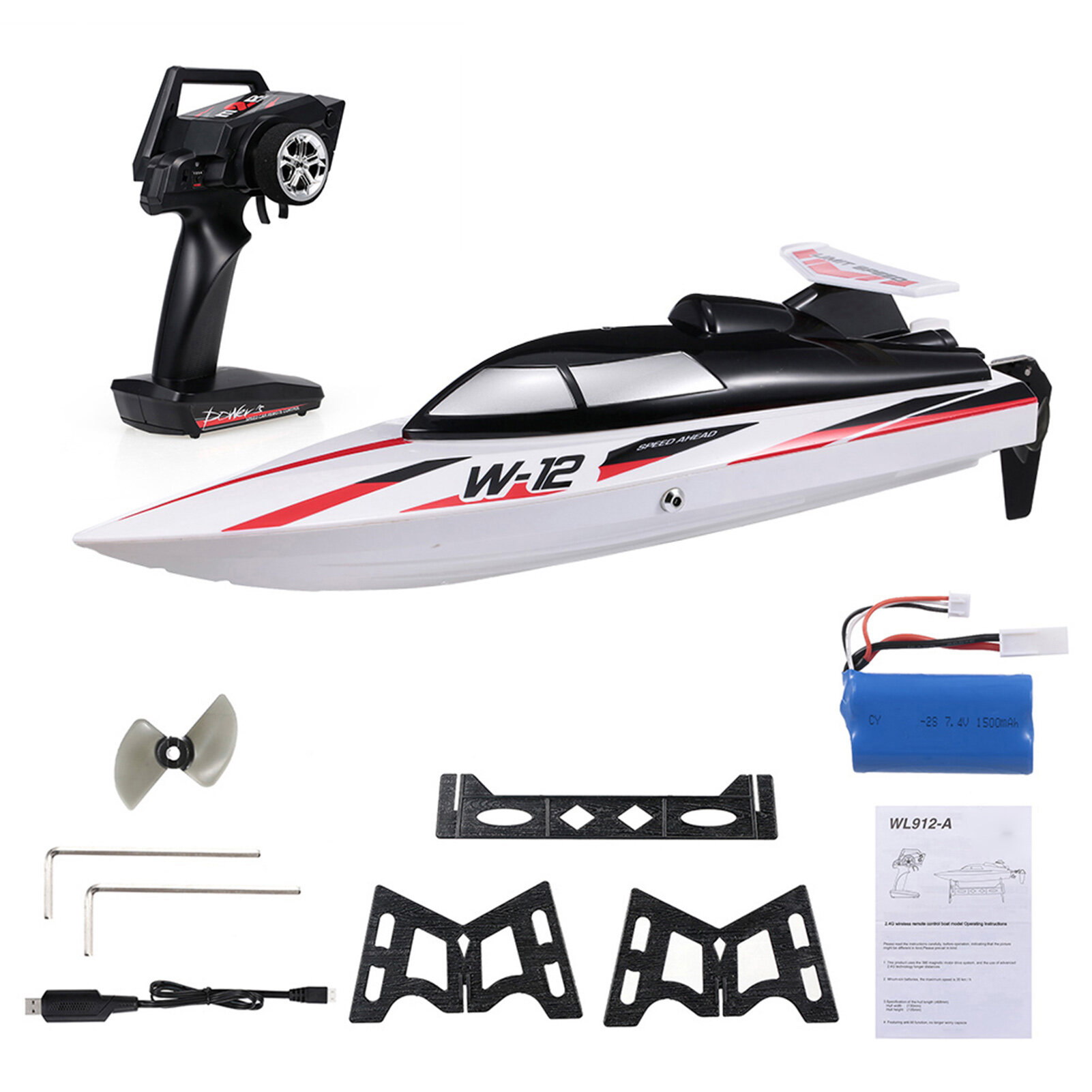 WLtoys WL912-A RC Лодка 2,4G 35 км/ч Высокоскоростная RC Лодка Защита от опрокидывания Лодки с дистанционным управлением RC Гоночная лодка