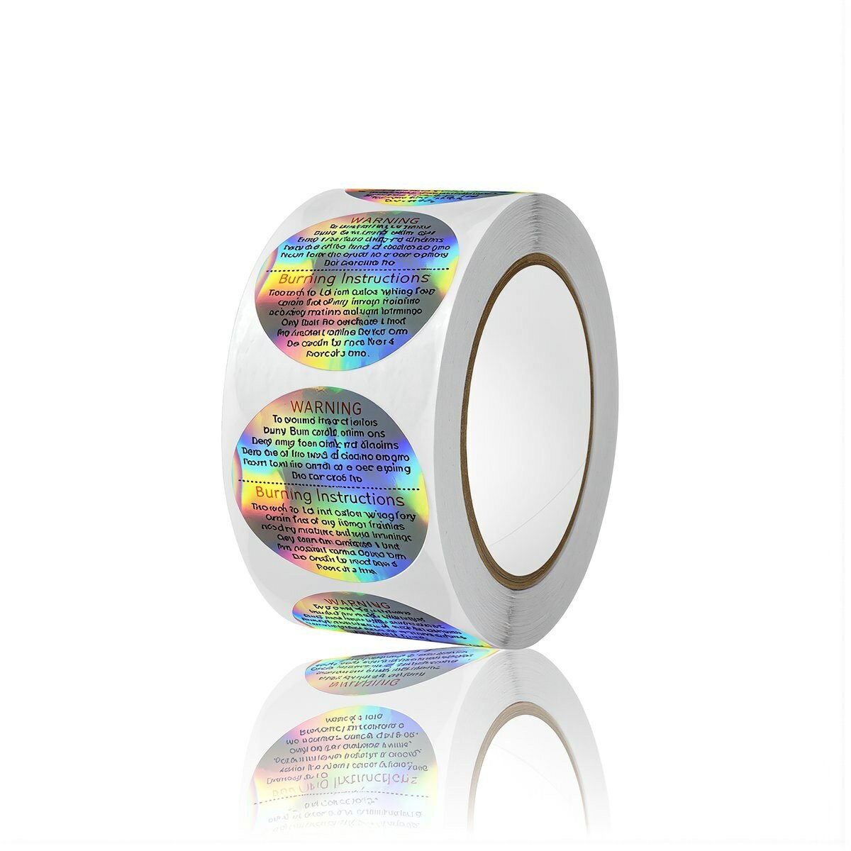 Предупреждающая этикетка удушья 50х50 мм 1000 штук в рулоне для упаковки товаров самоклеящаяся прочная, Круглый лазерный 38 мм, 500 шт в рулоне