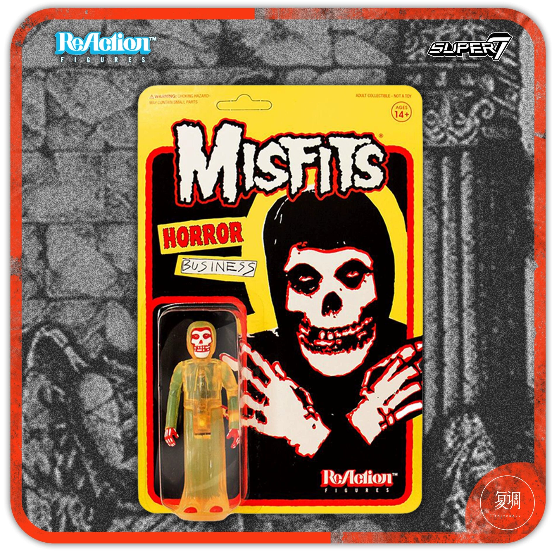Коллекционная висячая карточка Super7 Misfits Band: ретро-персонаж Хоррор Бизнес игрушка