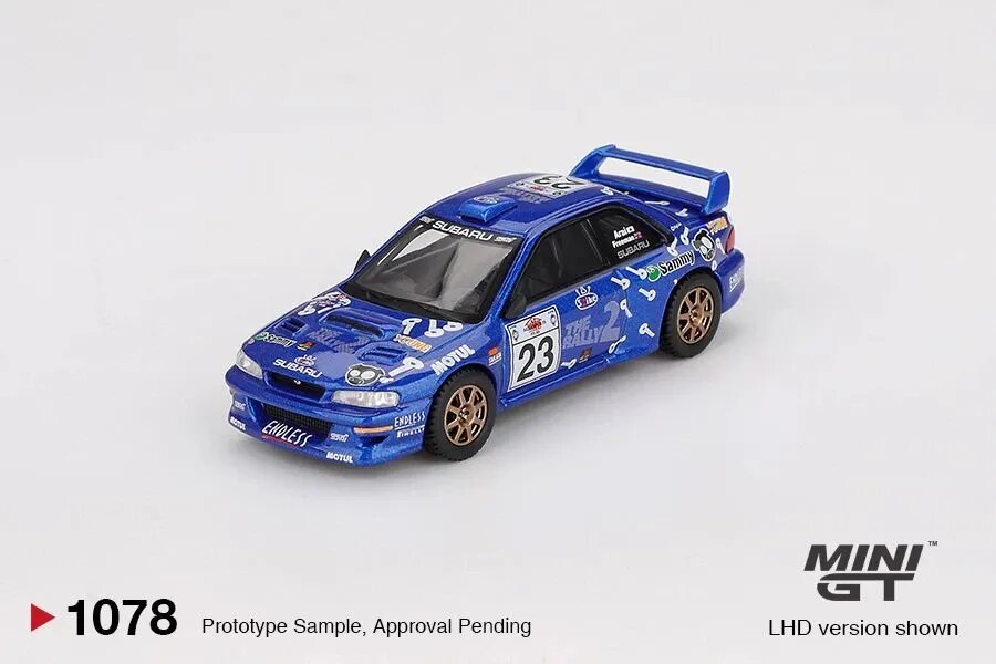 Машинка MINI GT MODEL 1:64 #1078 Subaru WRC99 No.23 Blister Packaging Die-cast Alloy Model Collection Toy Children Gifts