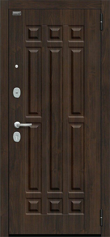 BRAVO Дверь входная 205*96 Bravo R Форм Kale, Almon/Wenge Veralinga, Левое с зеркалом 205*96 Almon/Wenge Veralinga