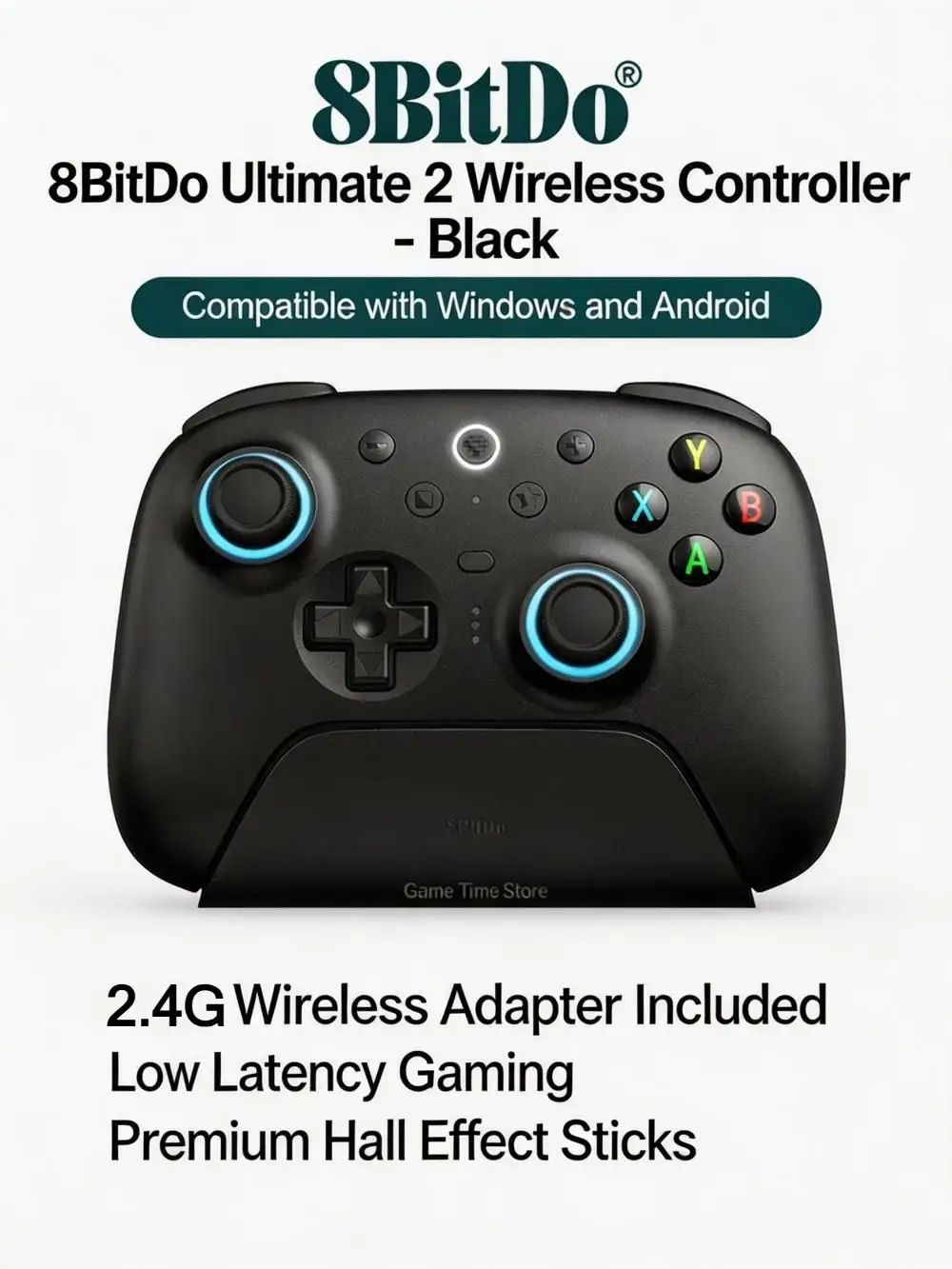 8BitDo Ultimate 2 81HE игровой контроллер TMR с джойстиком для запуска беспроводного эффекта Холла 2.4G, игровой контроллер для ПК, Windows, Android, iPhone