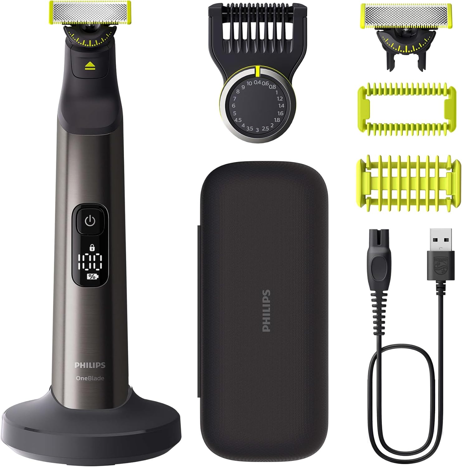 Philips Триммер для бороды и усов OneBlade Pro 360 QP6652/30, кол-во насадок 3