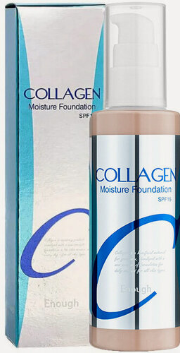 Изображение товара ENOUGH Тональный крем для лица, тон 13. Collagen Moisture Foundation SPF 15, 100 мл