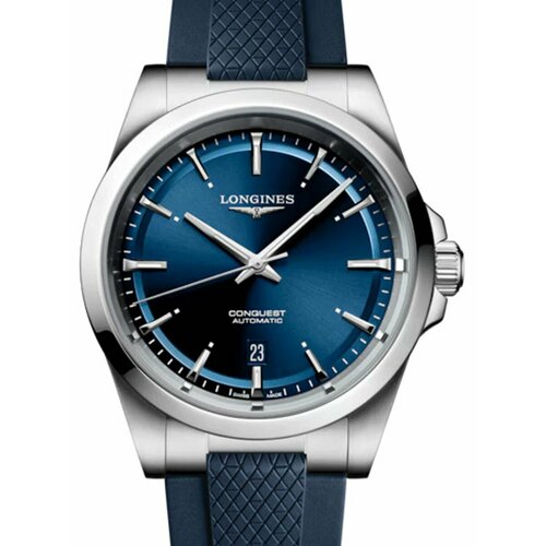 фото Наручные часы longines, серебристый/синий