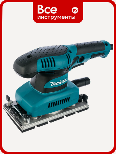 Изображение товара Вибрационная шлифмашина Makita BO3710 для удаления пыли, профессиональная подключение к пылесосу, быстрая смена