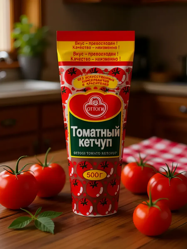 Изображение товара Кетчуп Оттоги без искусственных консервантов и красителей 500 г, Южная Корея
