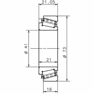 Подшипник дифференциала КПП SNR EC42217S01H206 Alfa 159, Brera, Mito, Fiat Bravo, Croma, Punto, Linea M20 05-> 41x73x21,05