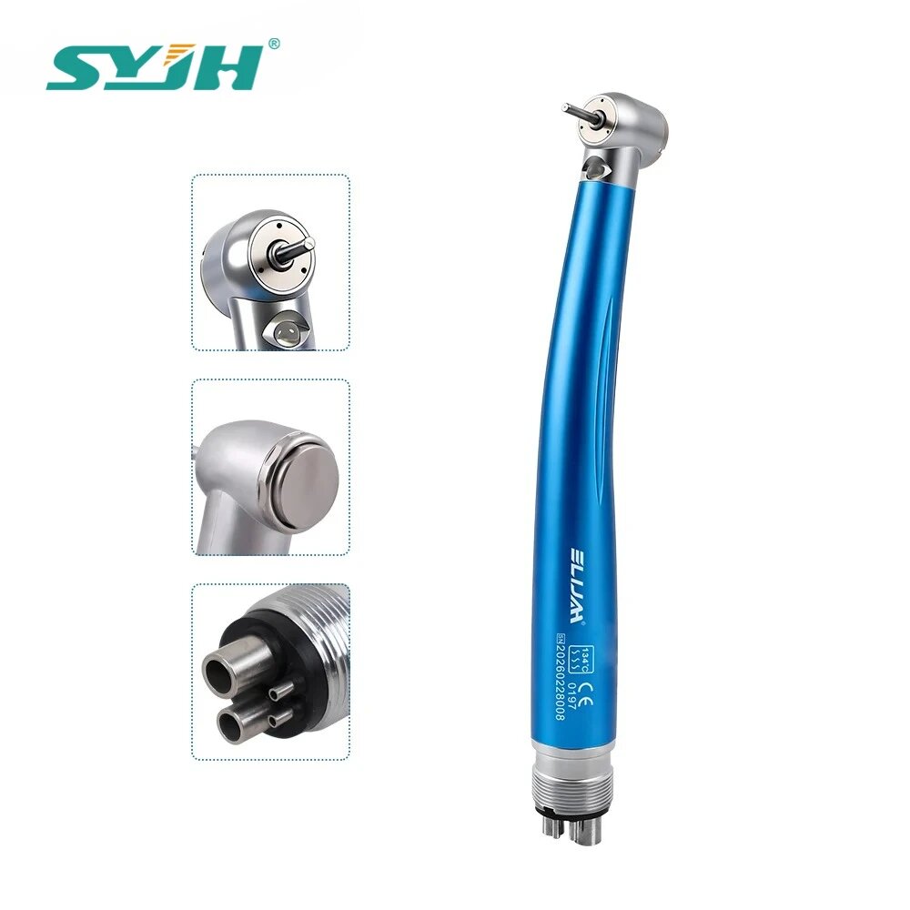 Syjh Турбинный наконечник для стоматологии с LED-подсветкой 2/4 отверстия Blue-M4
