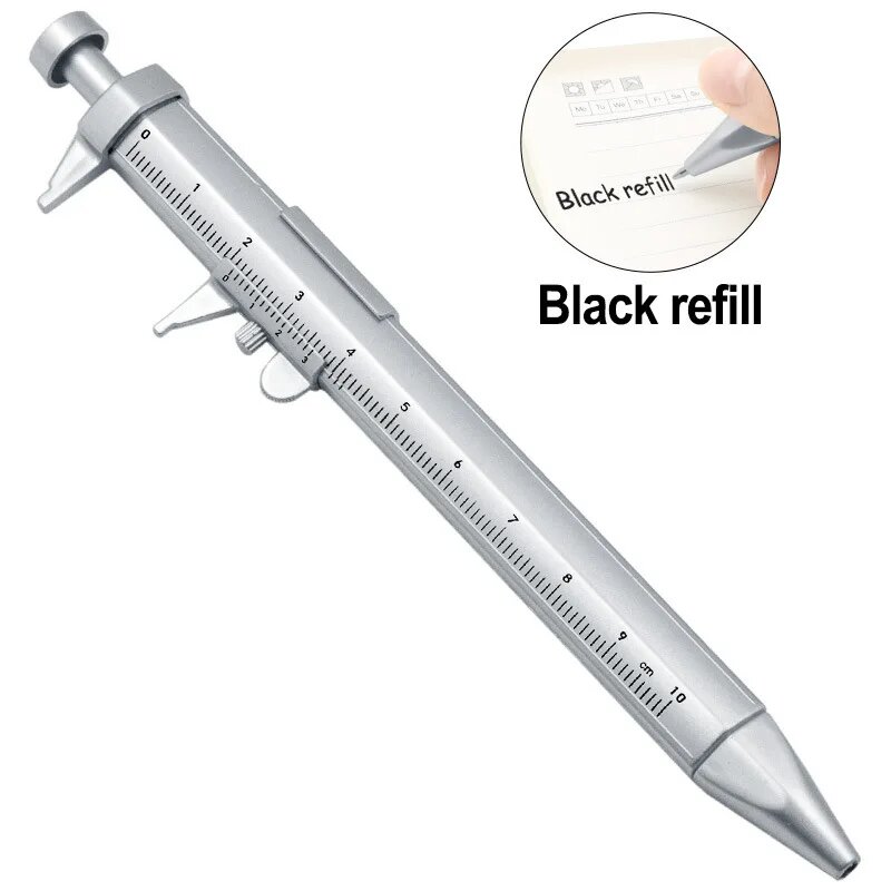Многофункциональный штангенциркуль-ручка Silver-Black