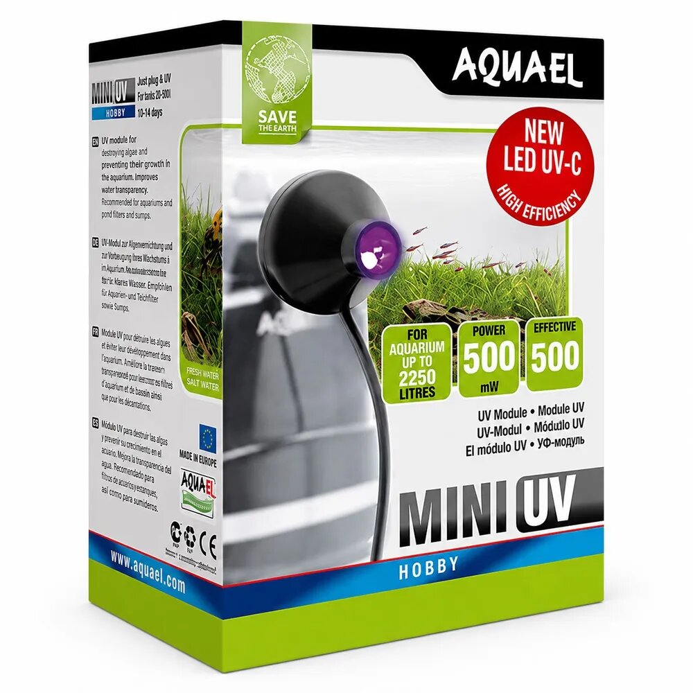 Стерилизатор для аквариума 20 - 200 л MINI UV LED 0.5 Вт