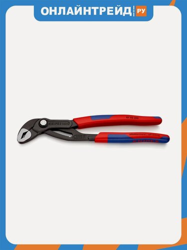 Изображение товара Клещи переставные Knipex KN-8702250SB COBRA®, 50 мм (2"), 250 мм, двухкомпонентные рукоятки