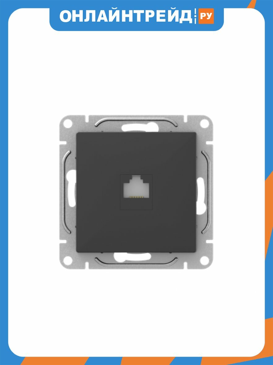 Розетка компьютерная Ekf СП Эпика RJ45 кат.5 механизм черн, UP1-SOB-RJ45-5