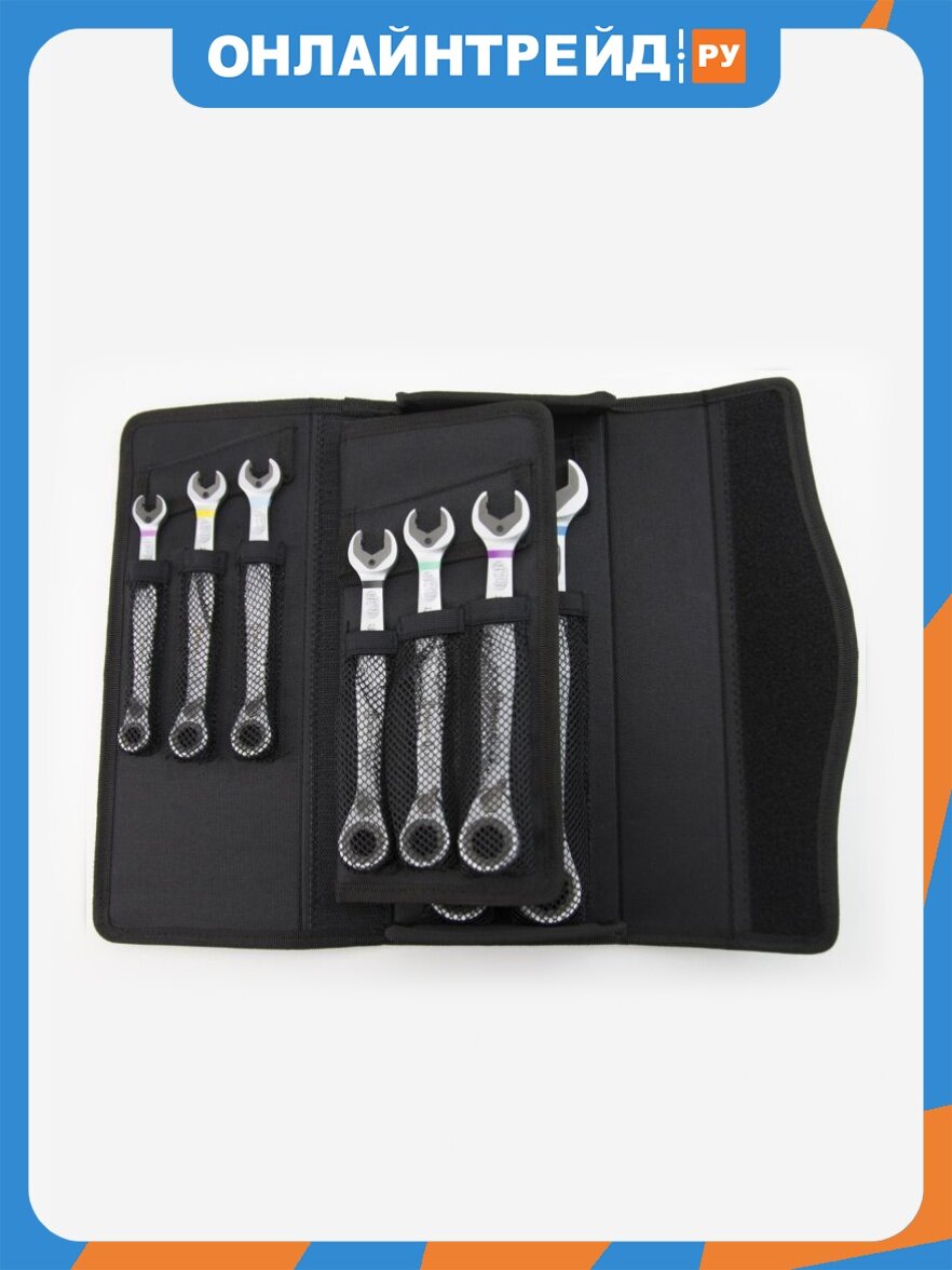 Набор комбинированных ключей Wera WE-020091 6001 Joker Switch 11 Set 1 с трещоткой, 11 предметов, 8 - 19 мм