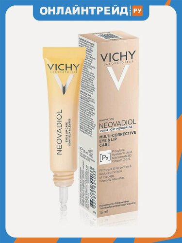 Изображение товара Антивозрастной крем для контура глаз и губ Vichy Neovadiol против менопаузального старения кожи, 15 мл