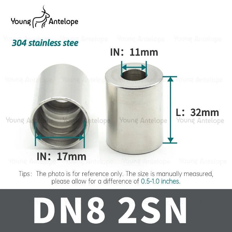 Фитинг для шланга из нержавеющей стали 304, DN8 2SN, Color: 8-2Layer