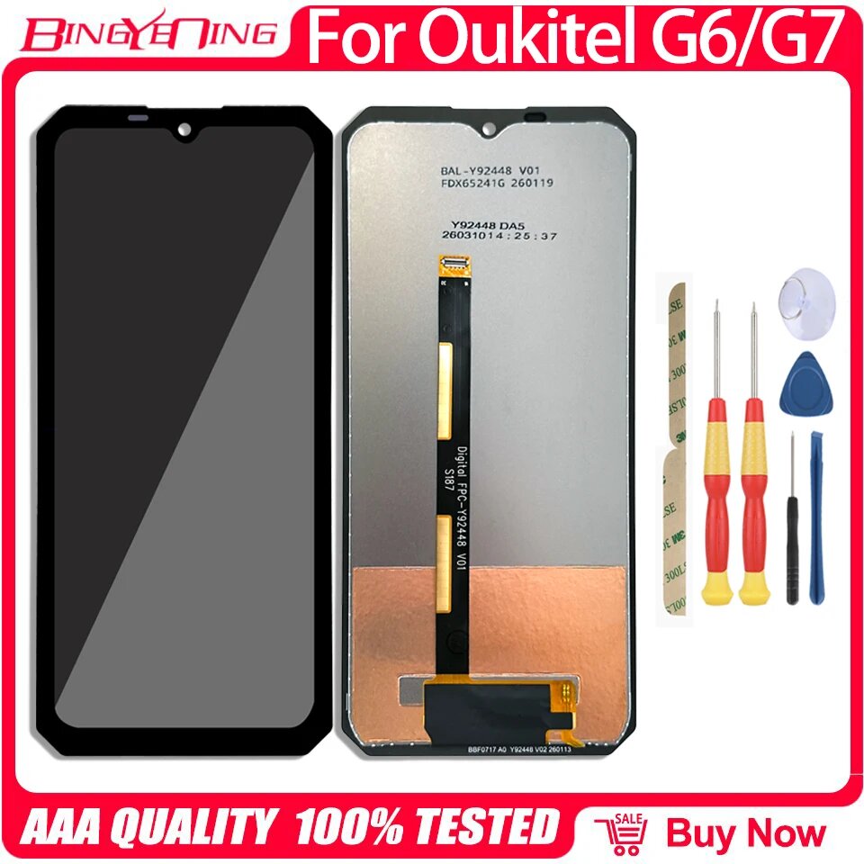 Оригинальный ЖК-дисплей с сенсорным экраном и дигитайзером для OUKITEL G3/G5 G6/G7, 100% новый, сенсорный ЖК-дигитайзер OUKITEL
