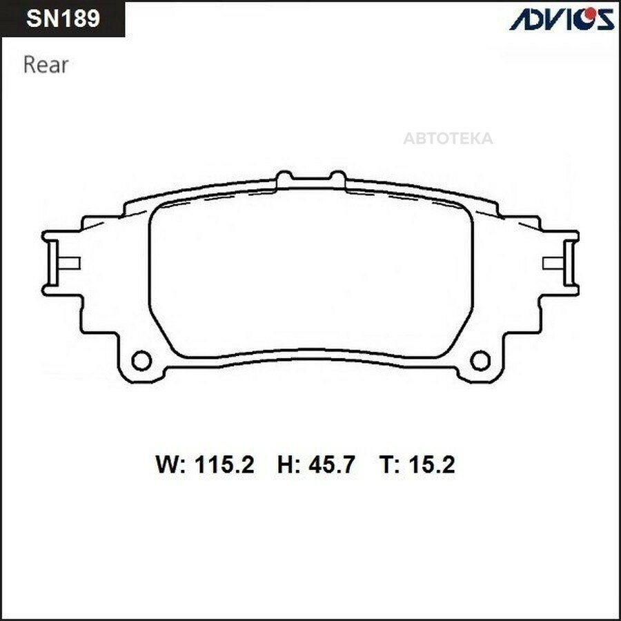 Дисковые тормозные колодки ADVICS ADVICS SN189