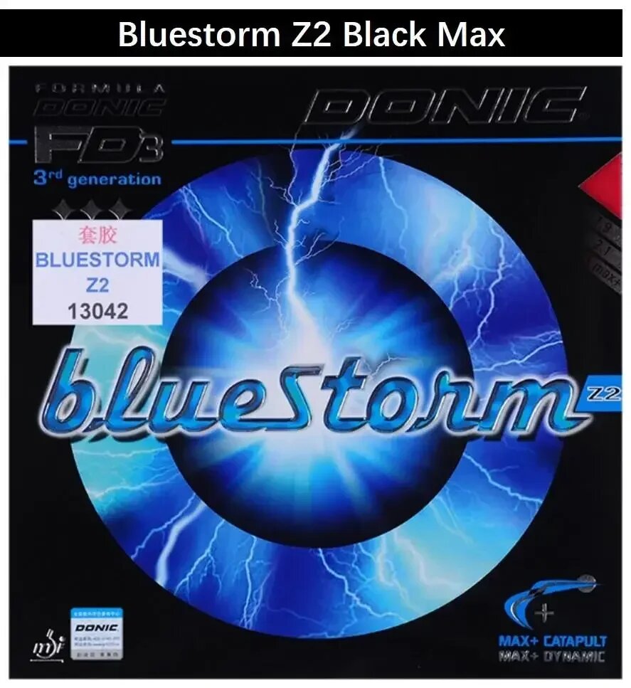 Резина для настольного тенниса DONIC Bluestorm Z2 Black Max