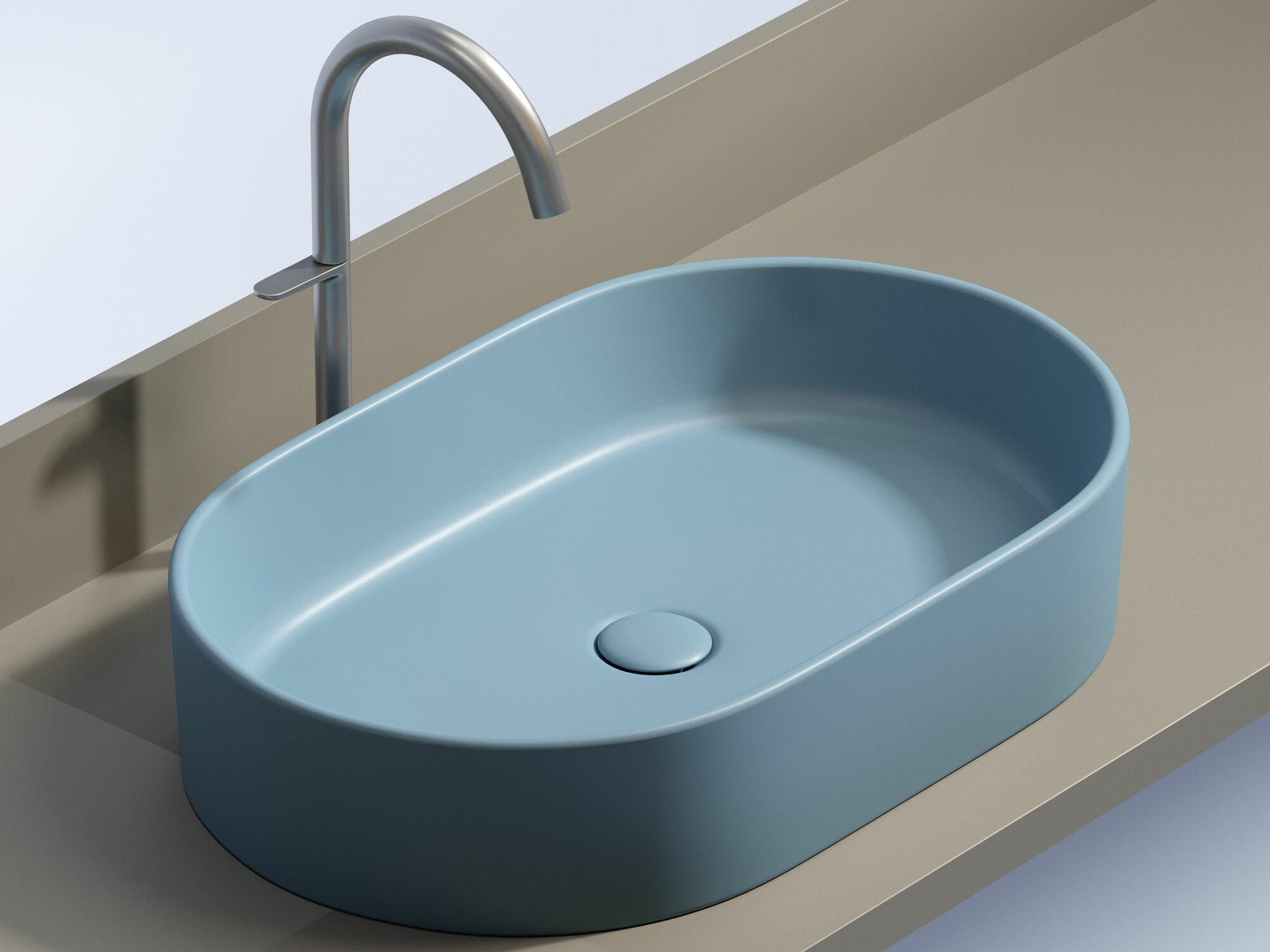 Мебельная раковина Ceramicanova Element 60 CN6048ML голубой матовый