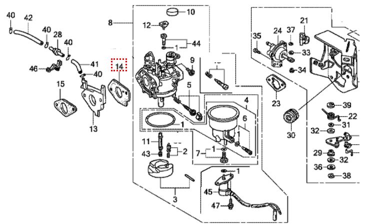 Уплотнение, карбюратор; Артикул Honda: 16221Z7E701 (Оригинал)