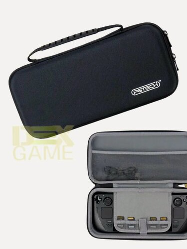 Изображение товара Сумка/кейс для консоли Valve Steam Deck и аксессуаров, противоударный, черная, 1 шт