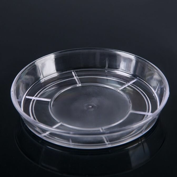 Поддон для кашпо Tek. A. Тek пластмассовый, прозрачный, серия "защита пола", диаметр 25 см (705)