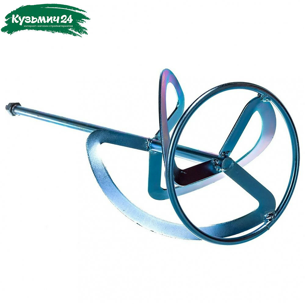 Насадка для миксера Сибртех 848967, оцинкованная, для тяжелых растворов, хвостовик М14, 160х590 мм