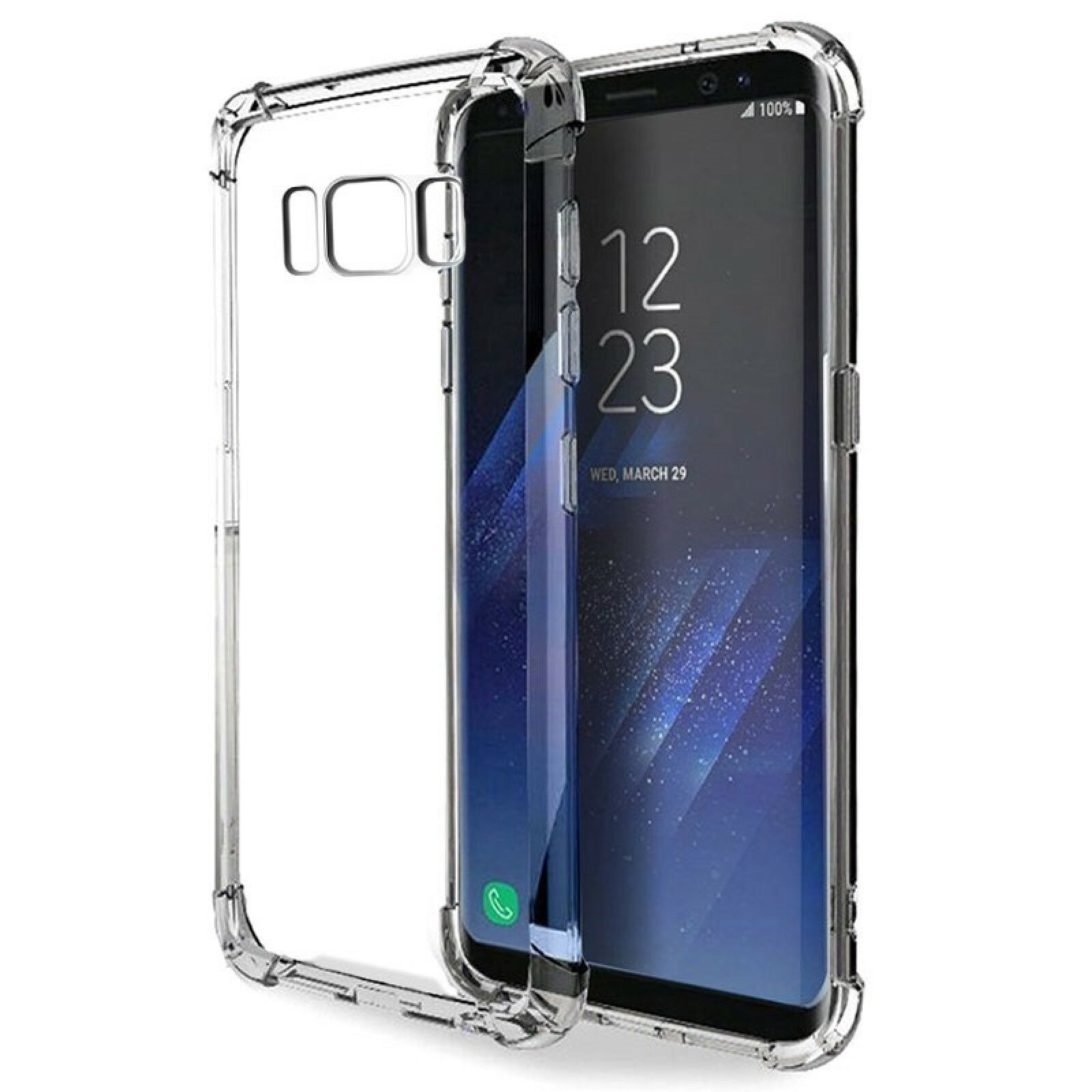 Чехол-бампер MyPads Tocco для Samsung Galaxy S8 Plus с усиленной угловой защитой прозрачный