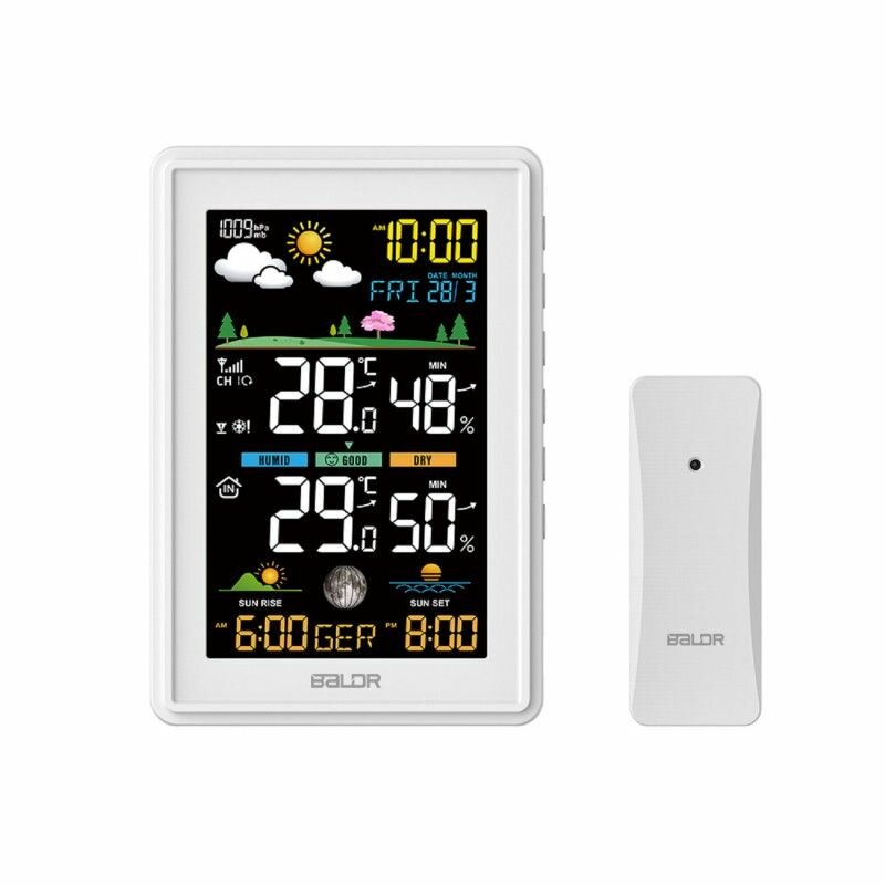 BALDR B0360WST2H2PR-V3-WHITE Беспроводная Метеостанция с функцией отображения давления, белый