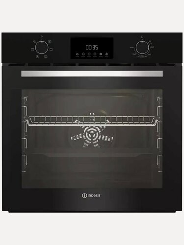 Изображение товара Духовой шкаф Indesit IFE 3644 J BL, встраиваемый, гидролизная очистка, черный