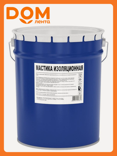 Изображение товара Мастика ХимторгПроект 21,5л, битумная, для кровли, холодного применения, наружные работы, черный