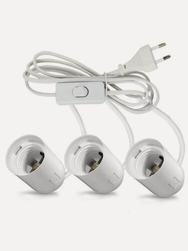 Изображение товара Патрон Е27 с проводом для фитолампы х3