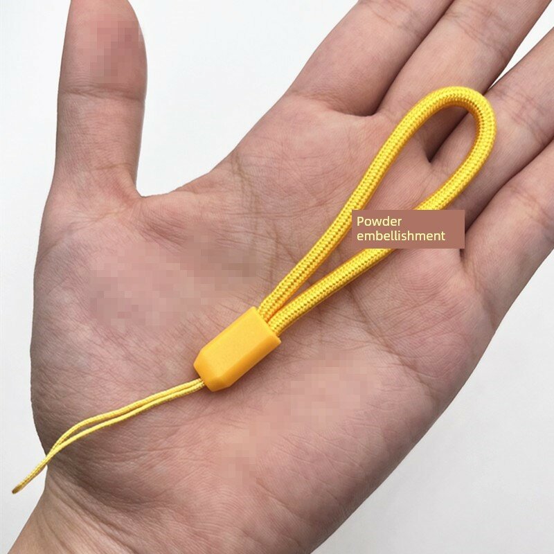 Мини-короткий лянгарт-брелок для телефона, USB-накопителя, удостоверения и ключей - Цвет: Желтый